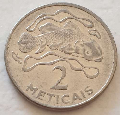 2006 - 2 METICAIS - MOCAMBIQUE - MOZAMBIQUE - COELACANTH FISH - (Nickel Plated Steel)